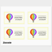 Hete luchtballon schoolboek label stickers (Vel)