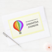 Hete luchtballon schoolboek label stickers (Envelop)