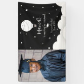 Hete Luchtballon Star Afstuderen Fotobekendmaking Spandoek (Verticaal)