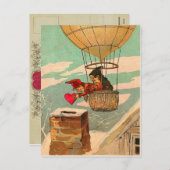 Hete Luchtballon Valentijn Briefkaart (Voorkant / Achterkant)