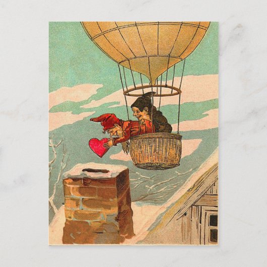 Hete Luchtballon Valentijn Briefkaart (Voorkant)