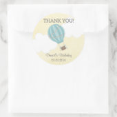 Hete Luchtballon Verjaardag Dank u Stickers (Tas)