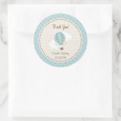 Hete Luchtballon Verjaardag Sticker Blauw (Tas)