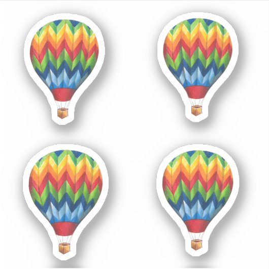Hete Luchtballon Vinyl Gesneden sticker (Voorkant)