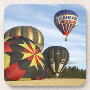 hete luchtballonnen bij Wanaka, Zuidereiland, Nieu Bier Onderzetter