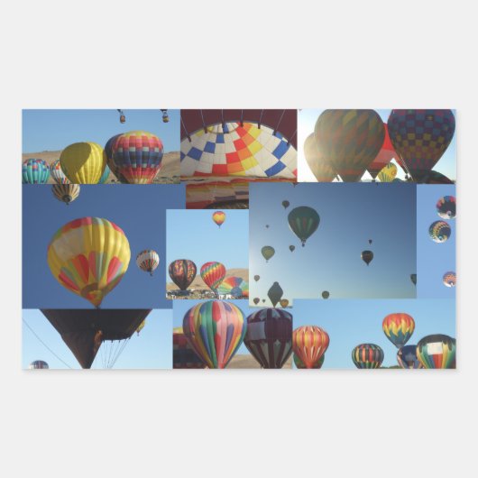 Hete Luchtballonnen Foto Collage Sticker (Voorkant)