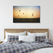 Hete Luchtballonnen in het Morning 3 paneelcanvas Canvas Afdruk (Insitu (Slaapkamer))