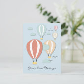 Hete Luchtballonnen Papercut Stijl Briefkaart (Staand voorkant)