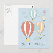 Hete Luchtballonnen Papercut Stijl Briefkaart (Voorkant / Achterkant)