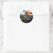 Hete Luchtballonvaart in de Rockies Ronde Sticker (Tas)