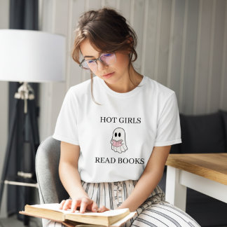Hete Meisjes Lezen Boeken | Spook Halloween Tri-Blend Shirt