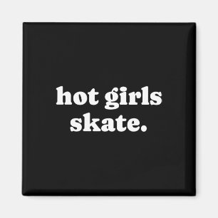 Hete Meisjes Skate - Skater Meisje Skateboarden Ro Magneet
