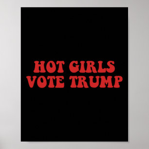 Hete meisjes stemmen Trump stemmen Trump 2024 Verk Poster