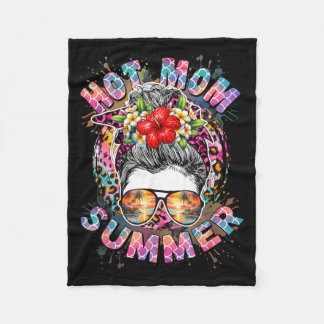 Hete Moeder Zomer Retro Tropische Vakantie Strand Fleece Deken