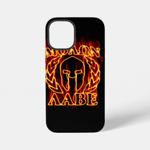 Hete Molon Labe Krijger Masker Lauwer op Vuur iPhone 12 Mini Hoesje