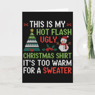 Hete Opvlaag Lelijke Kersttrui Te Warm Menopauze Kaart