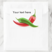 Hete paprika's rechthoekige sticker (Tas)