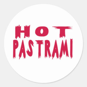Hete Pastrami Ronde Sticker