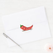 hete peper ronde sticker (Envelop)
