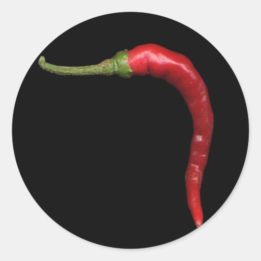 hete peper ronde sticker (Voorkant)