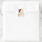 hete peper. ronde sticker (Tas)
