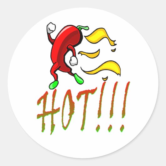 hete peper. ronde sticker (Voorkant)