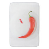 Hete peper Witte rood Badmat (Voorkant Verticaal)