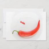 Hete peper Witte rood Kaart (Achterkant)