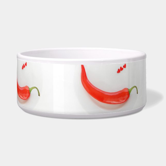 Hete peper Witte rood Voerbakje (Voorkant)
