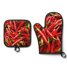 Hete Peppers Oven Mitt en Pothouders