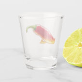 Hete rode chili Shot Glas (Achterkant)