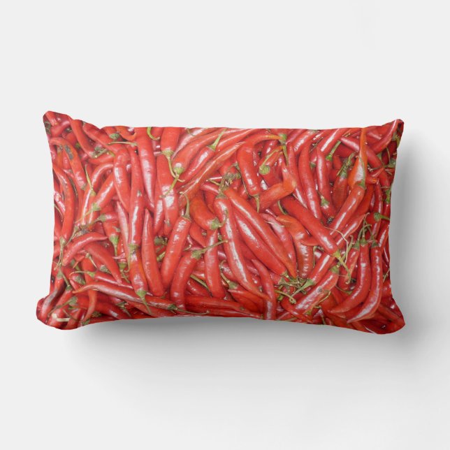 hete rode chillies kussen (Voorkant)