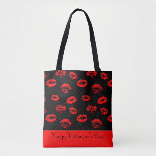 Hete rode lippen / kusjes canvas tas (Voorkant)