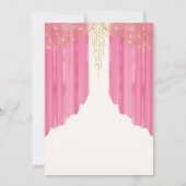 Hete Roze Bloemen Tiara Girly Quinceanera Kaart (Achterkant)