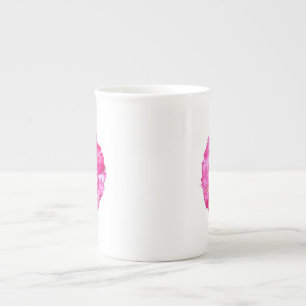 hete roze bone china mok