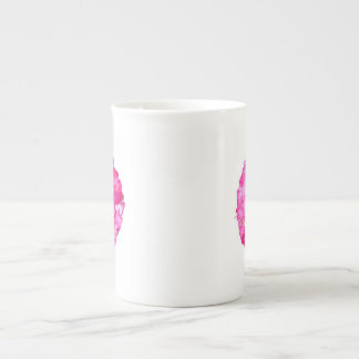 hete roze bone china mok
