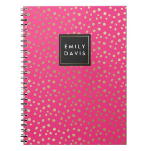 Hete roze en gouden vlekken Notitieboek