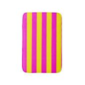 Hete roze en kanariegele strepen badmat (Voorkant Verticaal)