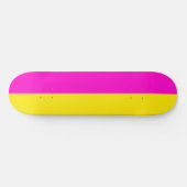 Hete roze en kanariegele strepen skateboard (Horizontaal)