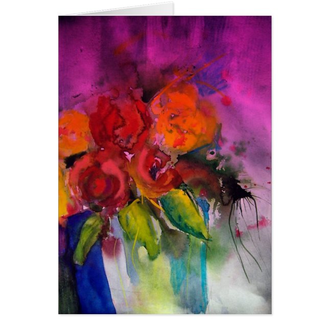 hete roze en oranje bloemen (Voorkant)