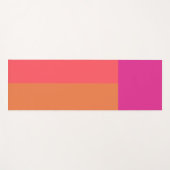 Hete roze en Oranje kleurenblokken Yogamat (Voorkant (horizontaal))