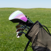 Hete roze en witte strips golfheadcover (Insitu)