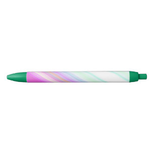 Hete roze en witte strips zwarte inkt pen