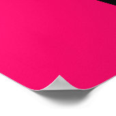 Hete Roze en Zwarte Kleurenblokken Poster (Hoek)