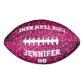 Hete roze glitter sprankelt Jouw naam Team American Football (Voorkant)