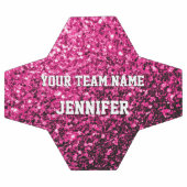 Hete roze glitter sprankelt Jouw naam Team Voetbal (Enkel)