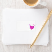 Hete Roze Harten Valentijnsdag Bruiloft etc Etiket (Insitu)