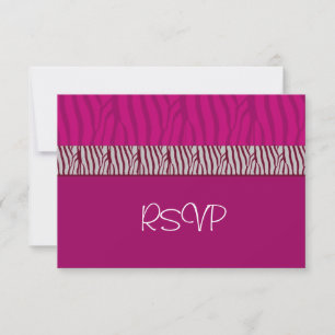 Hete Roze Huwelijks RSVP Kaartje