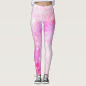 Hete roze Leggings | Space Galaxy Theme Tights (Voorkant)