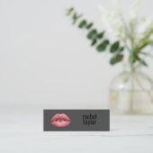 Hete roze lippen | Charcoal Make-up Visitekaartje (Staand voorkant)